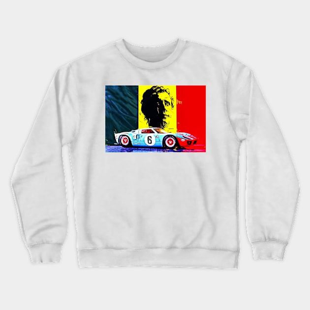 Winning Team - Jacky Ickx and Jackie Oliver Crewneck Sweatshirt by DeVerviers